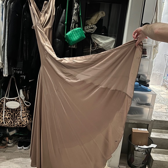 Fame and Partners Escala Dress US 2 small Dark Tan - Picture 12 of 14